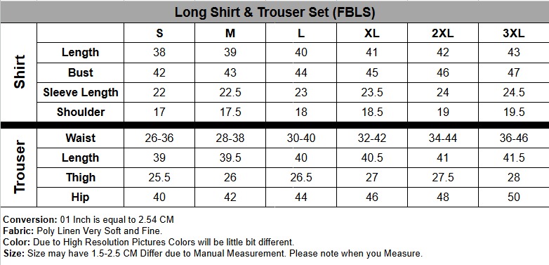 C.E.H.F.O abaya size guide chart
